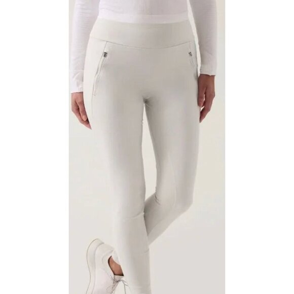 NWT Athleta Peak Hybrid Fleece Tight Birch Grey Pants-sz Small
